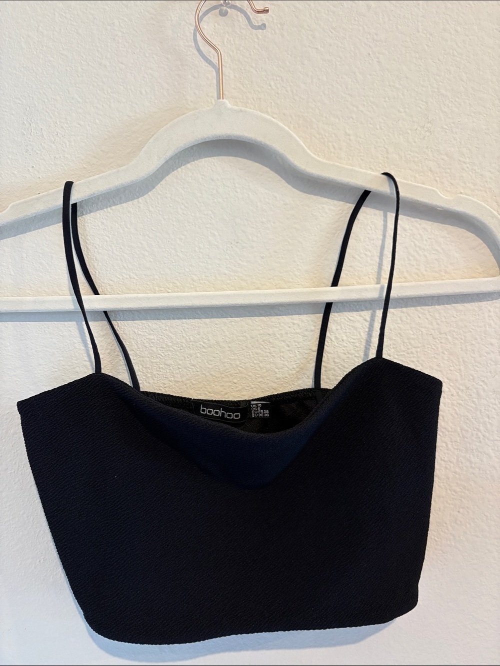 Boohoo two piece set cropped tank top with skirt